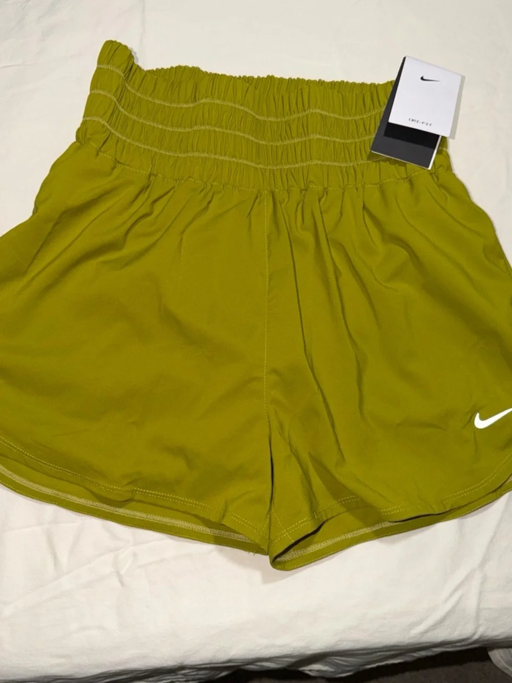 Nike Women’s Olive Athletic High-Waist Running Shorts